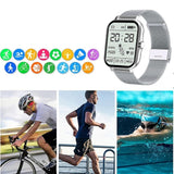 FancyGrab Bluetooth Smart Watch Heart Rate Monitoring Sports Smart Bracelet Silver