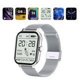 FancyGrab Bluetooth Smart Watch Heart Rate Monitoring Sports Smart Bracelet Silver