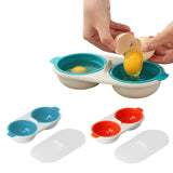 FancyGrab 2Pcs Microwave Egg Poacher Draining Egg Boiler Cooking Egg Gadget