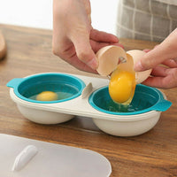 FancyGrab 2Pcs Microwave Egg Poacher Draining Egg Boiler Cooking Egg Gadget