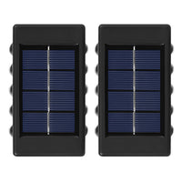 2 Pack 10LEDs Solar Wall Lights Water-resistant Garden Outdoor Fence Yard Lighting White