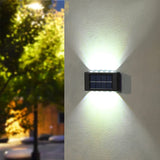 2 Pack 10LEDs Solar Wall Lights Water-resistant Garden Outdoor Fence Yard Lighting White