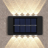 2 Pack 10LEDs Solar Wall Lights Water-resistant Garden Outdoor Fence Yard Lighting Warm