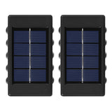 2 Pack 10LEDs Solar Wall Lights Water-resistant Garden Outdoor Fence Yard Lighting Warm