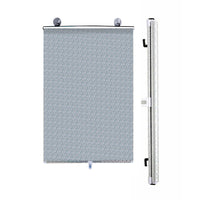 Retractable Roller Blinds Car Home Sunshade Cover Blackout Curtains with Suction Cup Silver