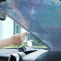 Retractable Roller Blinds Car Home Sunshade Cover Blackout Curtains with Suction Cup Silver