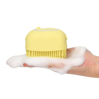 FancyGrab 2Pcs Silicone Exfoliating Body Scrubber Exfoliating Shower Brush Massage Bathing Brush Yellow and Blue