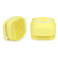 FancyGrab 2Pcs Silicone Exfoliating Body Scrubber Exfoliating Shower Brush Massage Bathing Brush Yellow and Blue