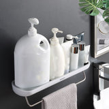 Bathroom Shelves Organizer Wall Mount Home Kitchen Bathroom Storage Rack Punch Free Style 2