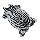 Cute Animal Printed Floor Mat Western Decor for Home and Room Zebra Style