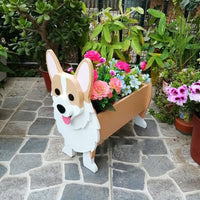 Planter Animal Shaped Dog Shape Planter PVC Garden Decoration Dog Flower Pot Style 3