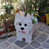 Planter Animal Shaped Dog Shape Planter PVC Garden Decoration Dog Flower Pot Style 7