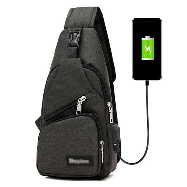 Anti-Theft Sling Bag with USB Charging Port