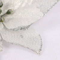 60Pcs Glitter Christmas Tree Decoration Hollow Flowers