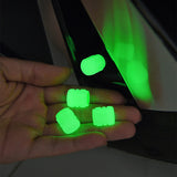 8pcs Set Glow in The Dark Tire Valve Cap Car Wheel Hub Tyre Rim Stem Covers