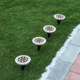 4/8/12/24 Pcs YellowLight LED Solar Lights Ground Floor Decking Patio Outdoor Garden Path Disk Lamp