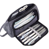 Pencil Case Large Capacity Pencil Pouch Handheld Pen Bag Grey