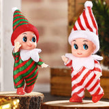 3 Pcs Christmas Elf Doll Ornament Xmas Baby Elf Doll Christmas Decoration