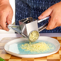 Stainless Steel Rotary Cheese Grater Cheese Cutter with 4 Rotary Drums Kitchen Tools