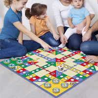 1 Set Flying Chess Game Playmat Safe Kids Crawling Floor Mat Parent-Child Game