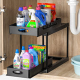 2 Tier Under Sink Organizer Kitchen Storage Bathroom Countertop Organizer -Style 2