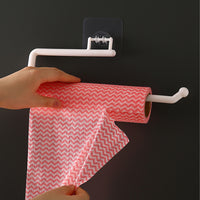 4Pcs Wall Mounted Hanger Kitchen Roll Holder Paper Towel Rack Self-Adhesive Tissue Holder