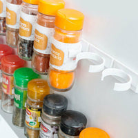 4pcs Spice Clips Organizer Adhesive Spice Bottle Storage Shelf Clip Rack Cabinet Door Spice Clips