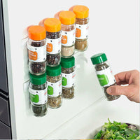 4pcs Spice Clips Organizer Adhesive Spice Bottle Storage Shelf Clip Rack Cabinet Door Spice Clips