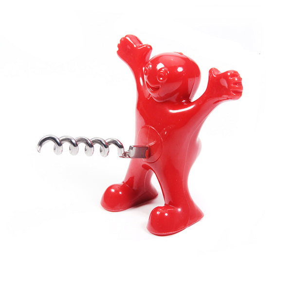 Funny Happy Red Man Wine Corkscrew Tool Kitchen Bar Small Tool