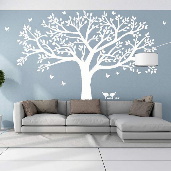 Giant Family Photo Tree Wall Decals Bird Stickers Living Room Decal