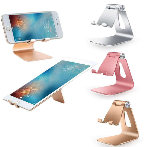 Adjustable Aluminum Mobile Phone Holder Tablet Stand Desk Table Mount Foldable Portable for iPhone or iPad