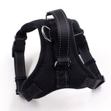 Adjustable Extra Large Dog Harness Reflective Breathable Pet Vest-Black