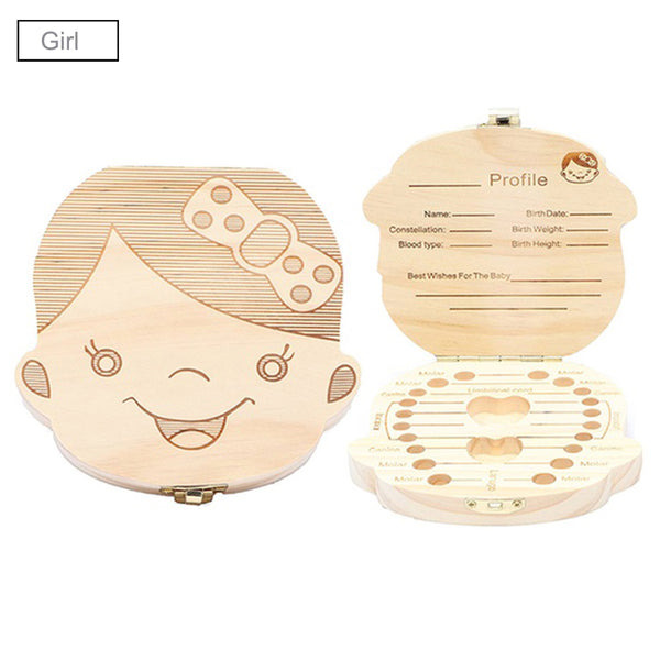 1Pc or 2Pcs Kids and Baby Tooth Keepsake Boxes Girl