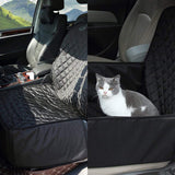 Waterproof Pet Travel Bag Car Booster Seat Safety-Black