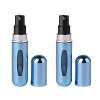 2X 5ml Perfume Atomiser Compact Bottles - Aluminum Travel Portable Atomiser Perfume Atomizer Bottle Scent Pump Spray Container