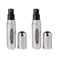 2X 5ml Perfume Atomiser Compact Bottles - Aluminum Travel Portable Atomiser Perfume Atomizer Bottle Scent Pump Spray Container