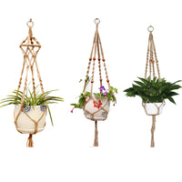 3Pcs Braided Plant Rope Hanger Home Decor Garden Flower Plant Pot Holder