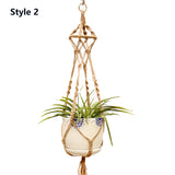 3Pcs Braided Plant Rope Hanger Home Decor Garden Flower Plant Pot Holder