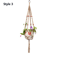 3Pcs Braided Plant Rope Hanger Home Decor Garden Flower Plant Pot Holder