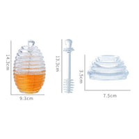 FancyGrab Food Grade Plastic Honey Pot with Dipper and Lid