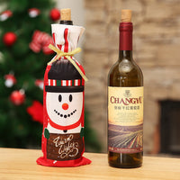 3Pcs Christmas Wine Bottle Champagne Cover Wrap Sleeve Bags Xmas Decor