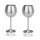 Stainless Steel Stemmed Wine Glass