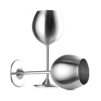 Stainless Steel Stemmed Wine Glass