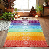 Microfiber Beach Towel Blanket Tassels Wall Hanging Decoration Rainbow Colors Soft Beach Towel