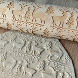 34cm Christmas Embossed Rolling Pin