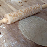 34cm Christmas Embossed Rolling Pin