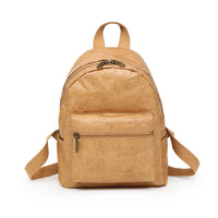 Water-Resistant Foldable Travel Backpack Brown Kraft Paper Bag