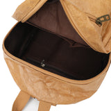 Water-Resistant Foldable Travel Backpack Brown Kraft Paper Bag