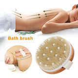 Wooden Bristle Body Brush for Wet or Dry Brushing