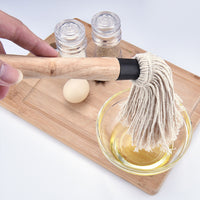 Wooden Handle BBQ Basting Mop Set